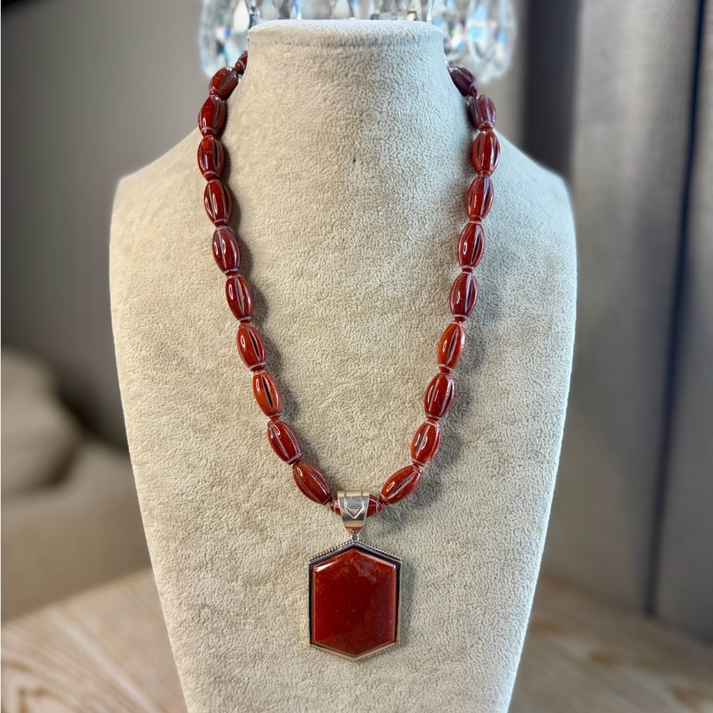 Jay King DRT Stone Pendant Necklace